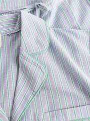 Lilac Purple Stripe Short Sleeve Button Through Pyjamas - Image 12 of 13