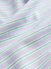 Lilac Purple Stripe Short Sleeve Button Through Pyjamas - Image 13 of 13