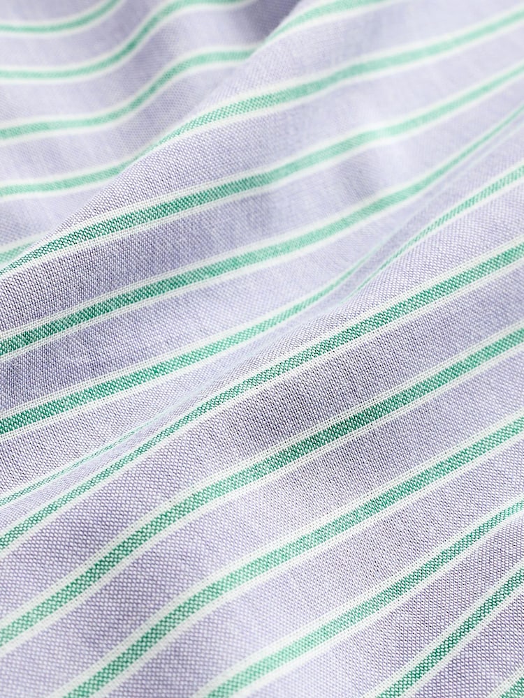 Lilac Purple Stripe Short Sleeve Button Through Pyjamas - Image 13 of 13