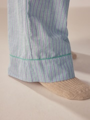 Lilac Purple Stripe Short Sleeve Button Through Pyjamas - Image 5 of 13
