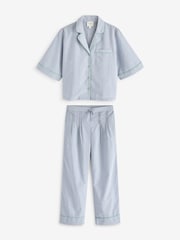 Lilac Purple Stripe Short Sleeve Button Through Pyjamas - Image 6 of 13