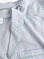 Lilac Purple Stripe Short Sleeve Button Through Pyjamas - Image 9 of 13