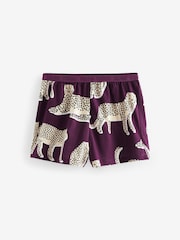 Purple 100% Cotton Scion At Rib Vest Shorts Set - Image 7 of 8