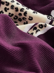 Purple 100% Cotton Scion At Rib Vest Shorts Set - Image 8 of 8