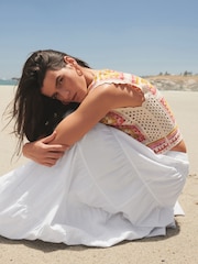 White Tiered Maxi Skirt - Image 4 of 6