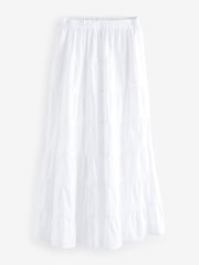 White Tiered Maxi Skirt - Image 5 of 6