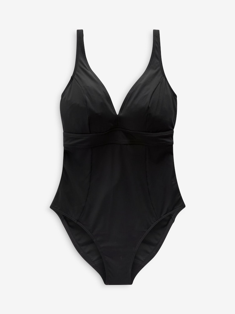 Black DD+ Plunge Wired Tummy Control Swimsuit - Image 8 of 8