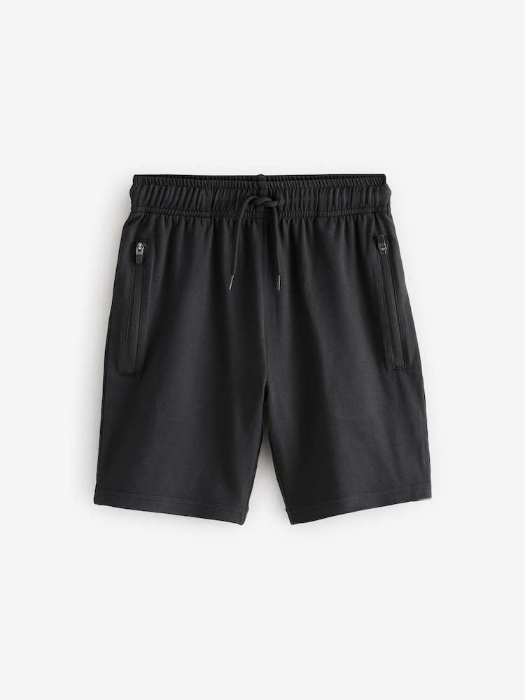Black Light Weight Sports Shorts (3-17yrs) - Image 1 of 4