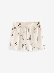 Cream Floral 100% Cotton Cami Vest Shorts Set - Image 9 of 10