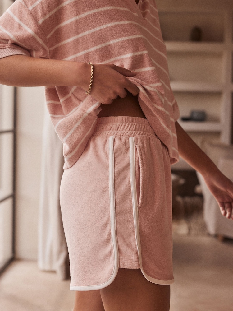 Pink Towelling Shorts - Image 5 of 5