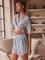 Blue Towelling Shorts - Image 2 of 5