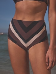 Marron/Crème Géo - Bas de bikini - Image 1 of 6