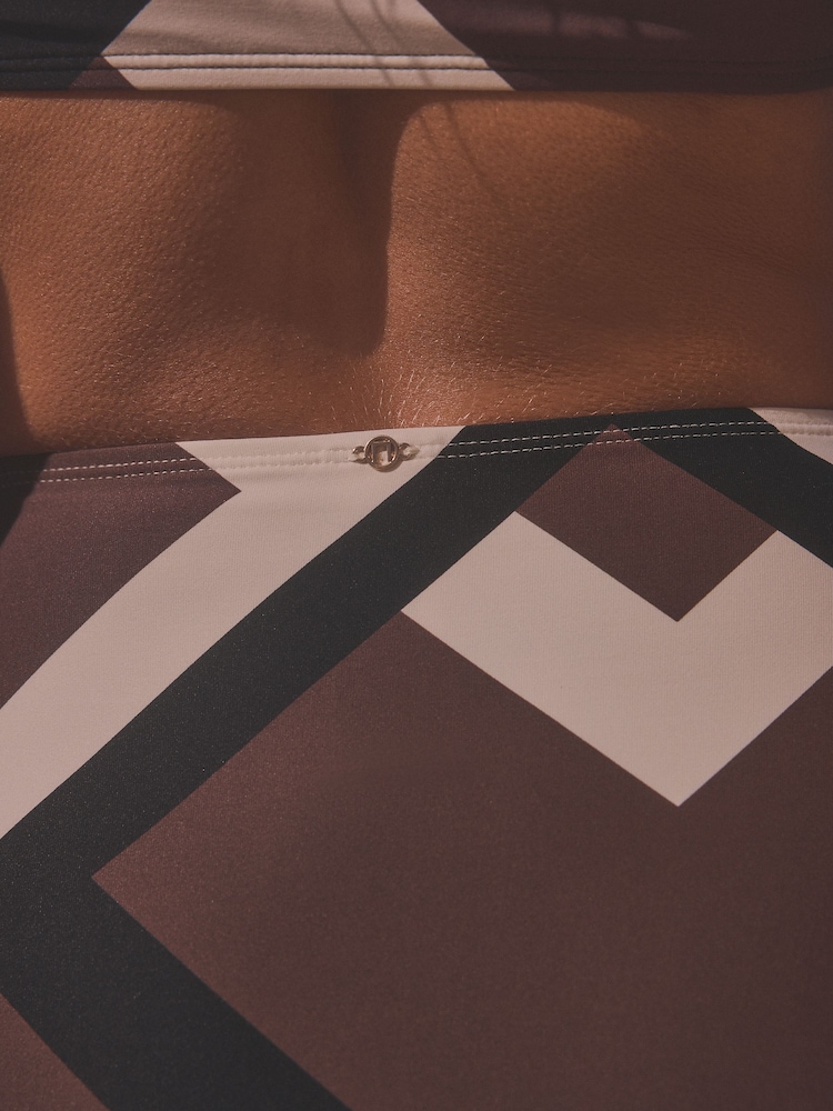Marron/Crème Géo - Bas de bikini - Image 5 of 6