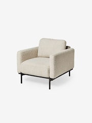 MADE.COM Soft Boucle Paper White Jarrod Accent Chair - Image 1 of 5