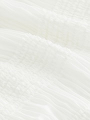 White Short Sleeve Smock Tie Back Top - Image 6 of 6
