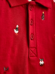 JoJo Maman Bébé Embroidered Polo T-Shirt - 4şəkildən 4 şəkil
