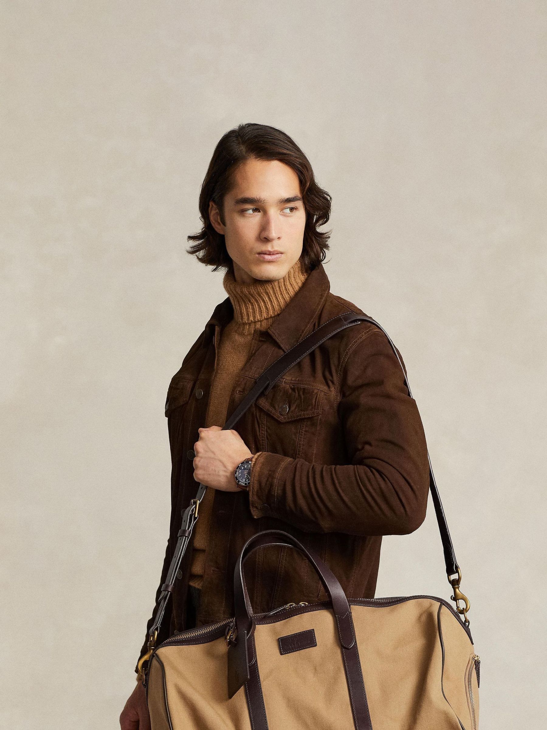 Ralph lauren leather duffel bag sales