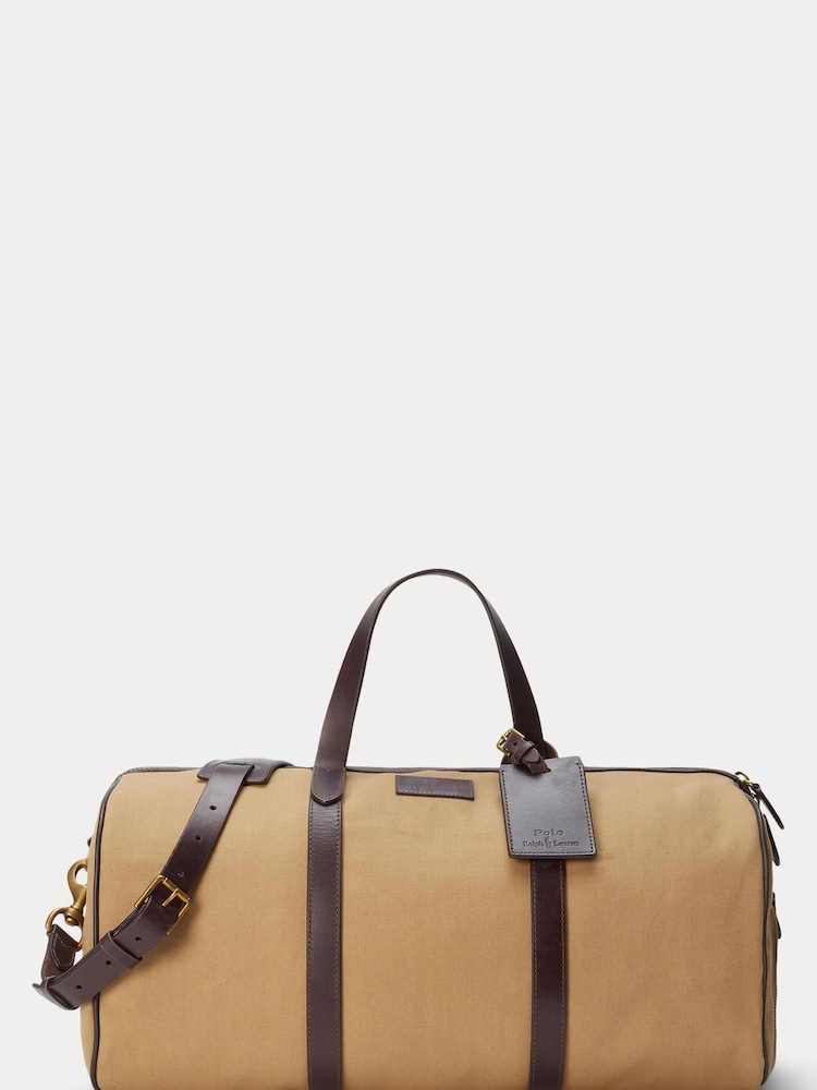 Polo Ralph Lauren Leather-Trim Canvas Duffel Bag - Image 3 of 6