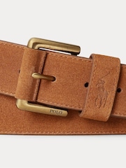 Polo Ralph Lauren Signature Pony Suede Belt - Image 1 of 3