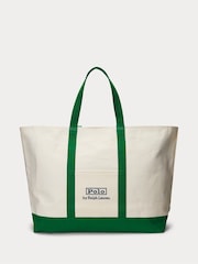 Polo Ralph Lauren Cream 100% Cotton Tote Bag - Image 1 of 6