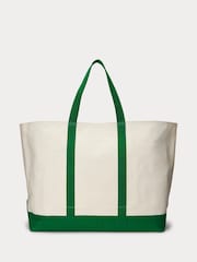 Polo Ralph Lauren Cream 100% Cotton Tote Bag - Image 2 of 6
