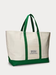 Polo Ralph Lauren Cream 100% Cotton Tote Bag - Image 3 of 6