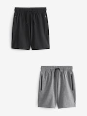 Black/Grey Light Weight Sports Shorts 2 Pack (3-17yrs) - Image 1 of 5