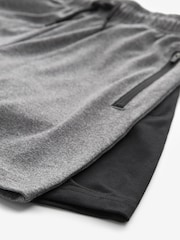 Black/Grey Light Weight Sports Shorts 2 Pack (3-17yrs) - Image 3 of 5