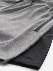 Black/Grey Light Weight Sports Shorts 2 Pack (3-17yrs) - Image 5 of 5