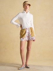 Joules Kate White Long Sleeve Frilled Neck Top - Image 6 of 6