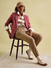 Joules Lara Tan Brown Boxy Fit Rugby Shirt - Image 7 of 8