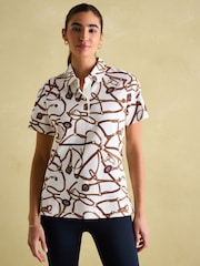 Joules Barbury Cream Bridle Print Polo Shirt - Image 1 of 7