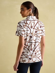 Joules Barbury Cream Bridle Print Polo Shirt - Image 2 of 7