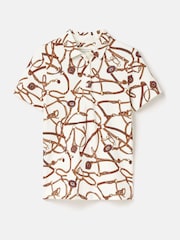 Joules Barbury Cream Bridle Print Polo Shirt - Image 7 of 7