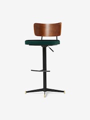 MADE.COM Green Amalyn Bar Stool in Velvet - Image 4 of 4
