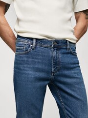 Mango Blue Slim Fit Jeans - Image 4 of 7