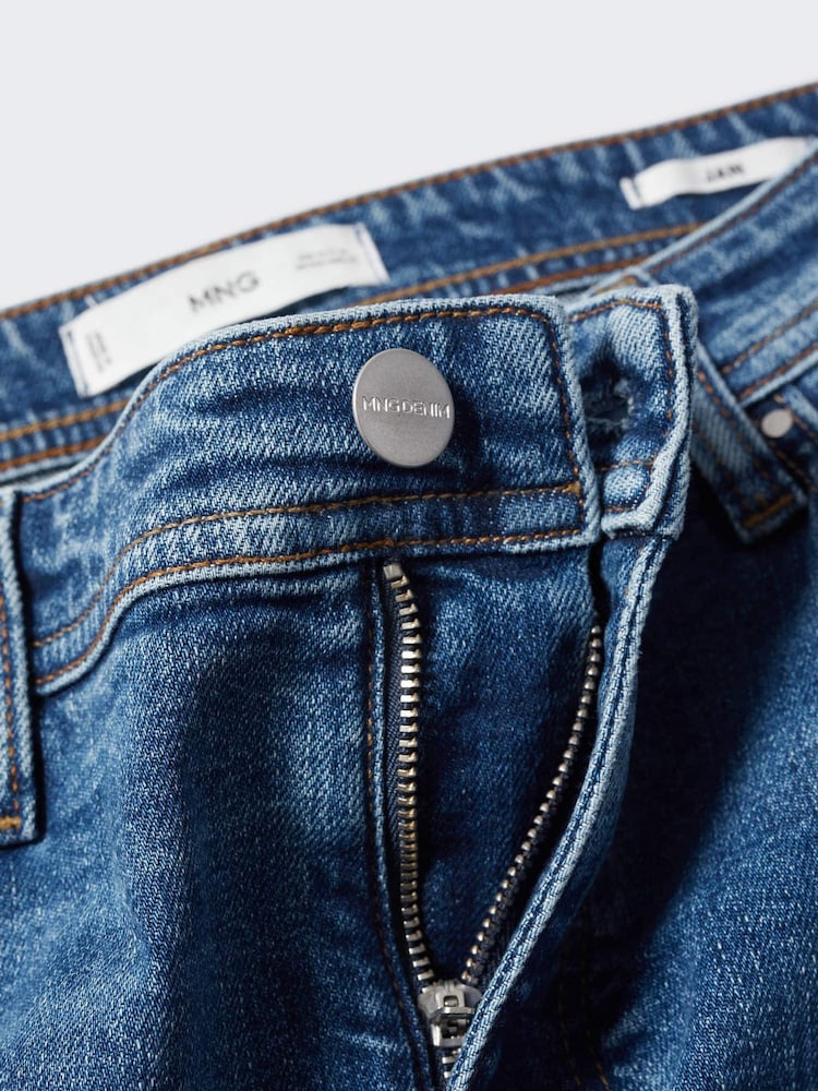Mango Blue Slim Fit Jeans - Image 7 of 7