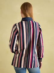 Joules Sammie Multi Striped Heavyweight Cotton Rugby Shirt - Image 2 of 7