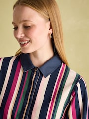 Joules Sammie Multi Striped Heavyweight Cotton Rugby Shirt - Image 4 of 7
