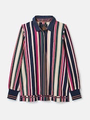 Joules Sammie Multi Striped Heavyweight Cotton Rugby Shirt - Image 7 of 7