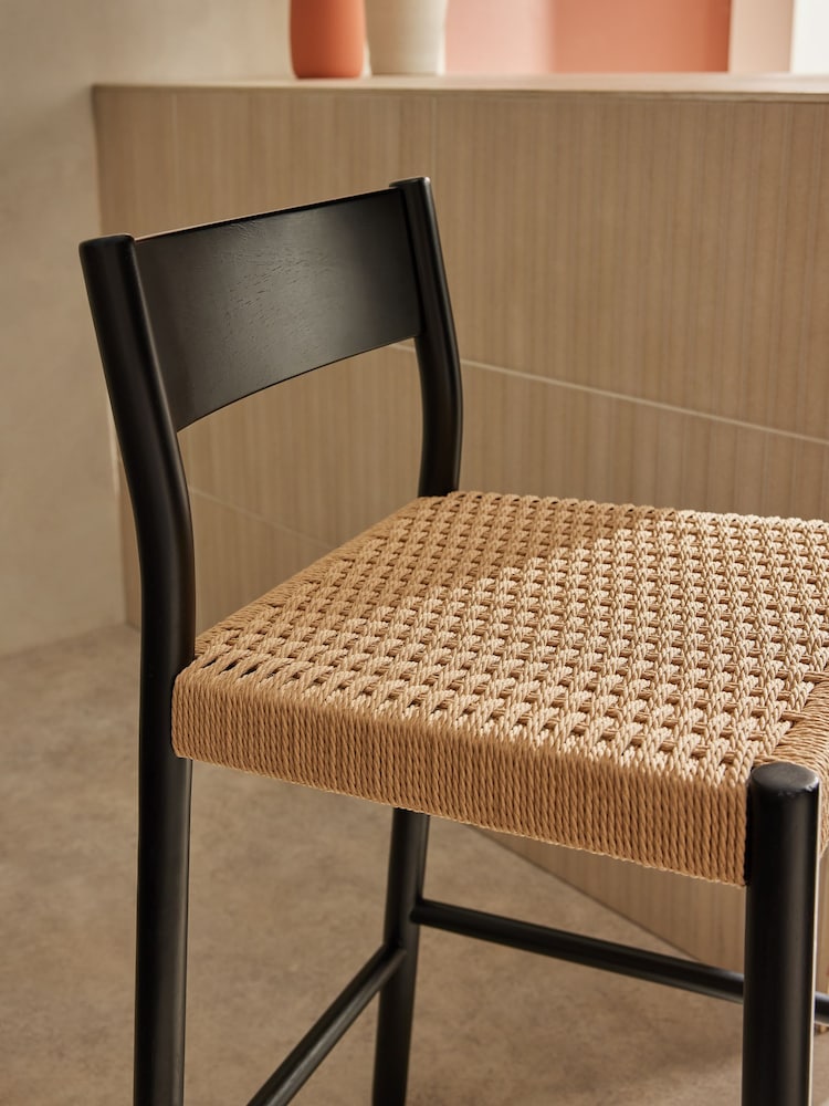 MADE.COM Black Rhye Bar Stool - Image 2 of 3