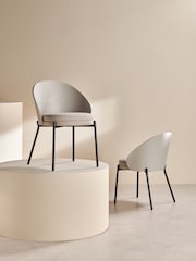 MADE.COM Set of 2 Grey Talia Dining Chairs - Image 4 of 6