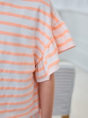 Fluro Orange/Pink Ruffle Short Sleeve Pyjamas 3 Pack (9mths-16yrs) - Image 4 of 11