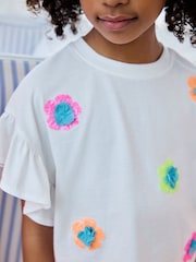 Fluro Orange/Pink Ruffle Short Sleeve Pyjamas 3 Pack (9mths-16yrs) - Image 5 of 11