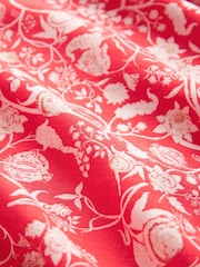 Red/White Ditsy Floral Print Flutter Sleeve Summer Mini Dress - Image 6 of 6