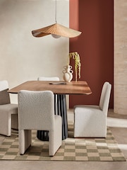 MADE.COM Light Natural Boucle Tova Dining Chair - Image 1 of 4
