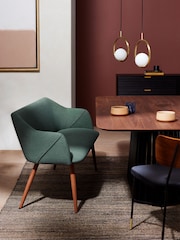 MADE.COM Bay Green and Walnut Legs Lule Dining Bench - Image 1 of 3