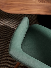 MADE.COM Bay Green and Walnut Legs Lule Dining Bench - Image 2 of 3