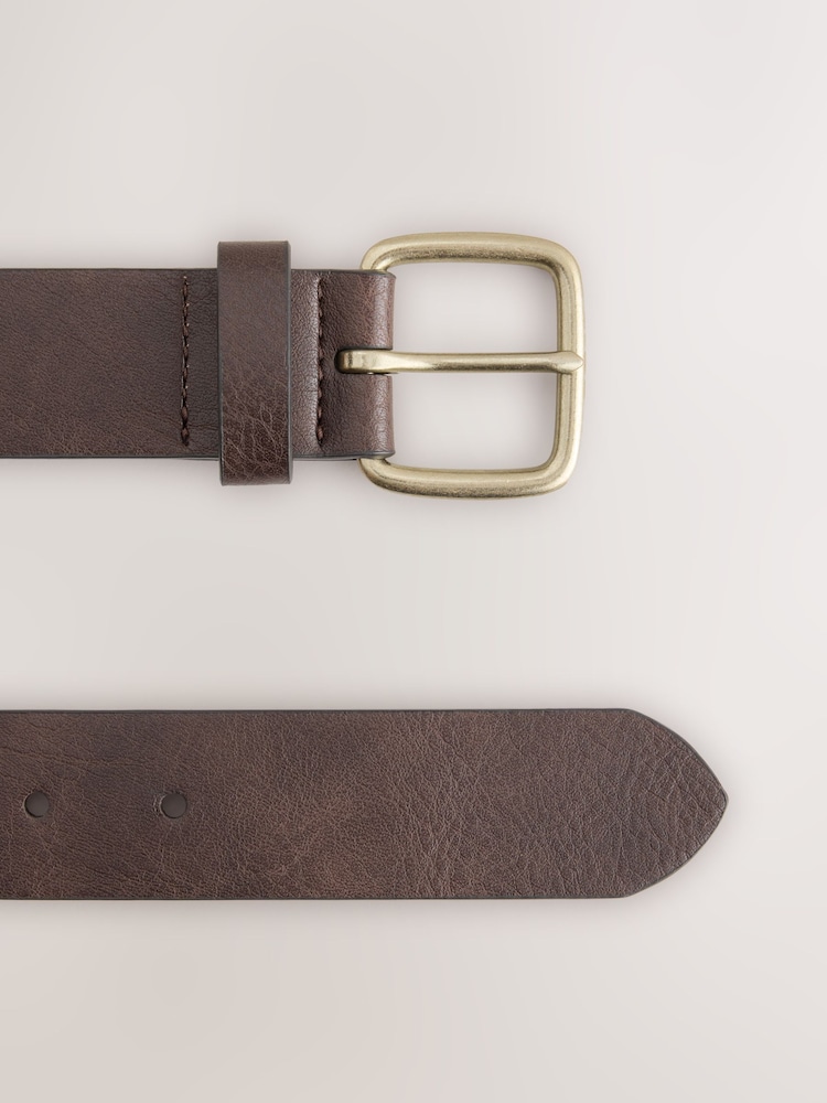 Brown Casual Faux Leather Belt - Image 5 of 5