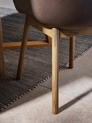 MADE.COM Brown and Green Velvet Helle Dining Chair - Image 3 of 4